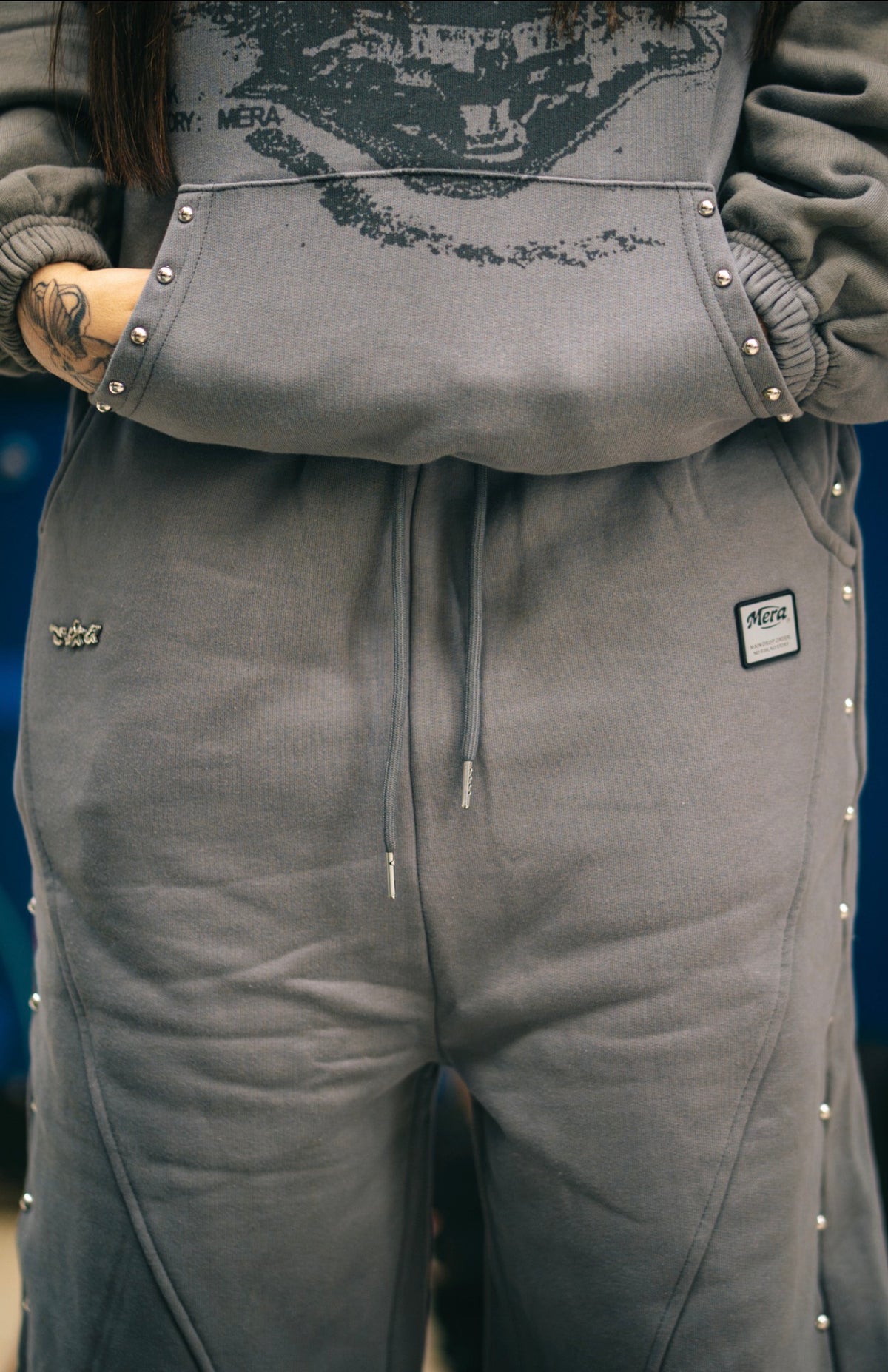 No leaps grey sweat pants