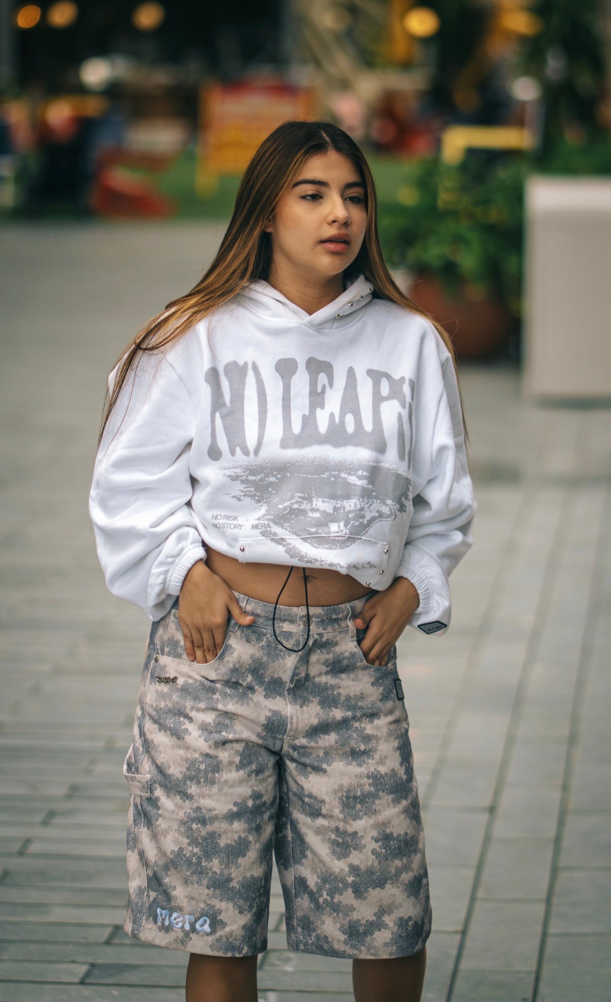 No leaps White hoodie