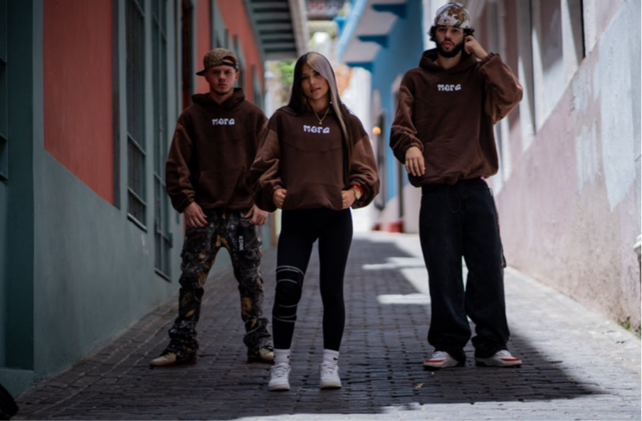 Anulación de la sudadera con capucha marrón Crowd (REPOSICIÓN)