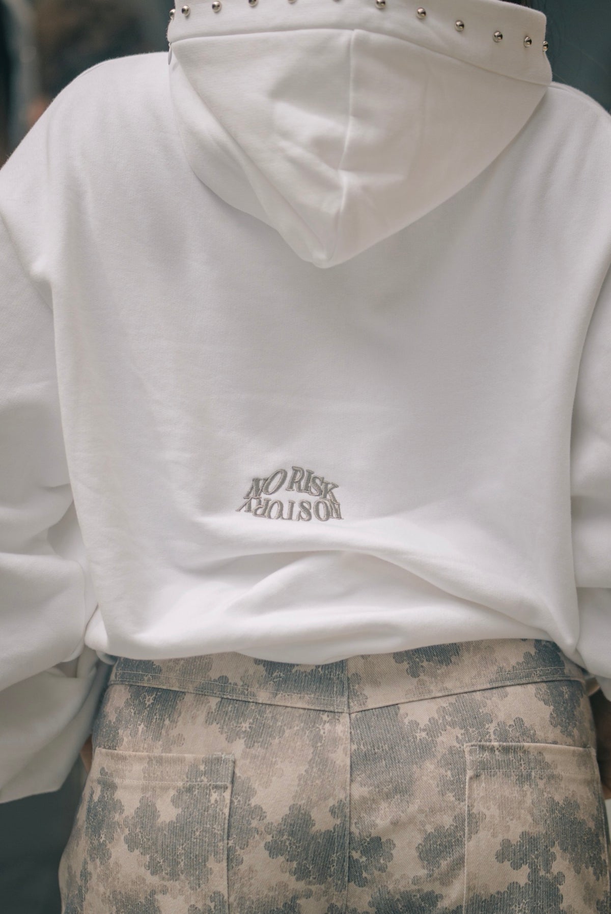 No leaps White hoodie