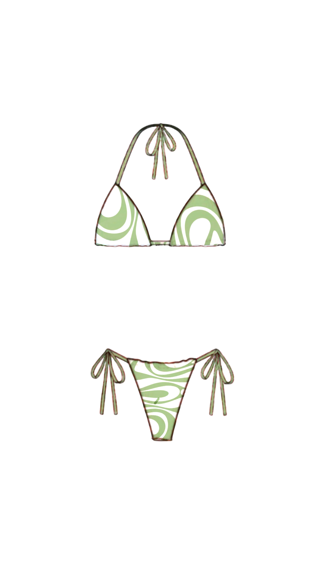 Bikini verde pino de verano (REPOSICIÓN)