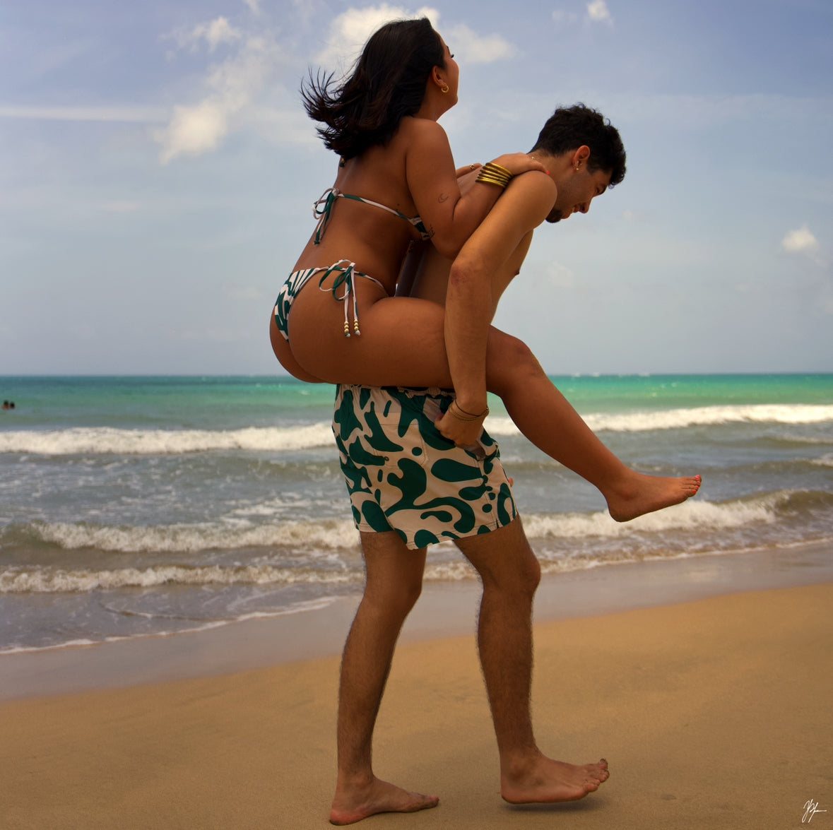 Corto de verano verde