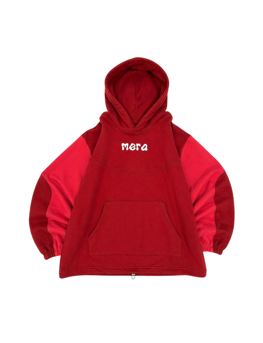 Avoiding the crowd Red hoodie