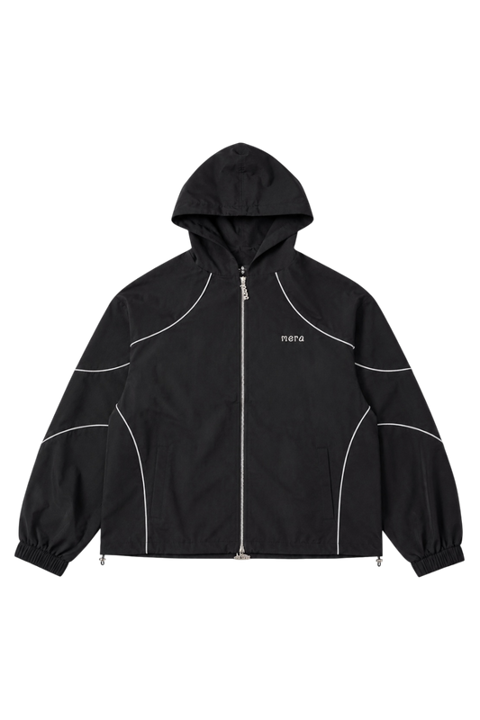 Wind Breaker Black Zip up