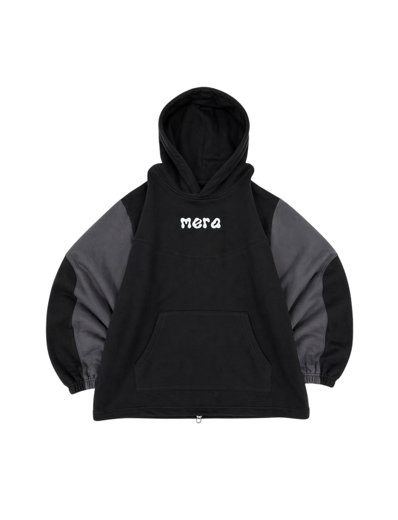 Sudadera con Capucha Negra "Evitando a la Multitud"
