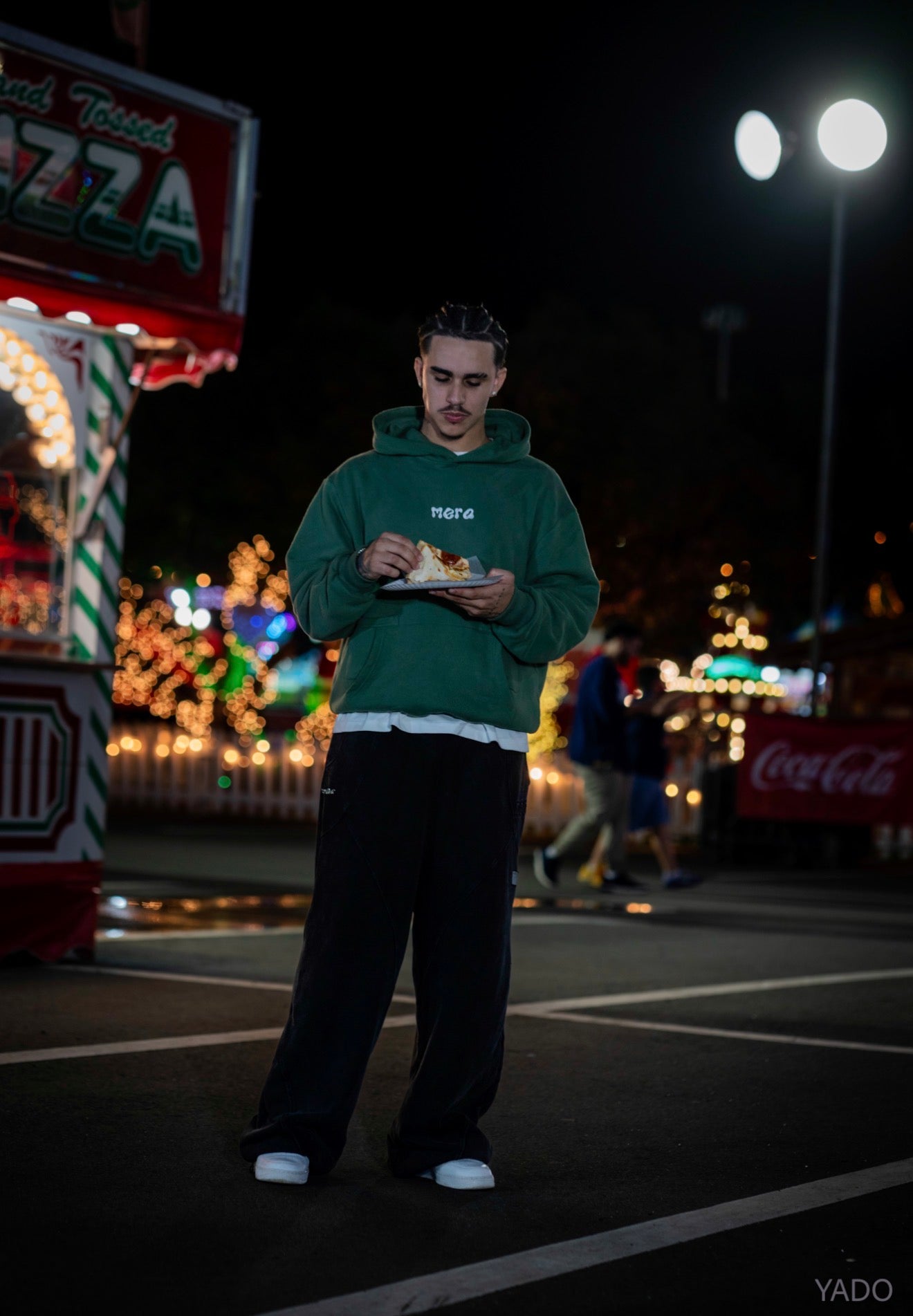 Sudadera con Capucha Verde Básica