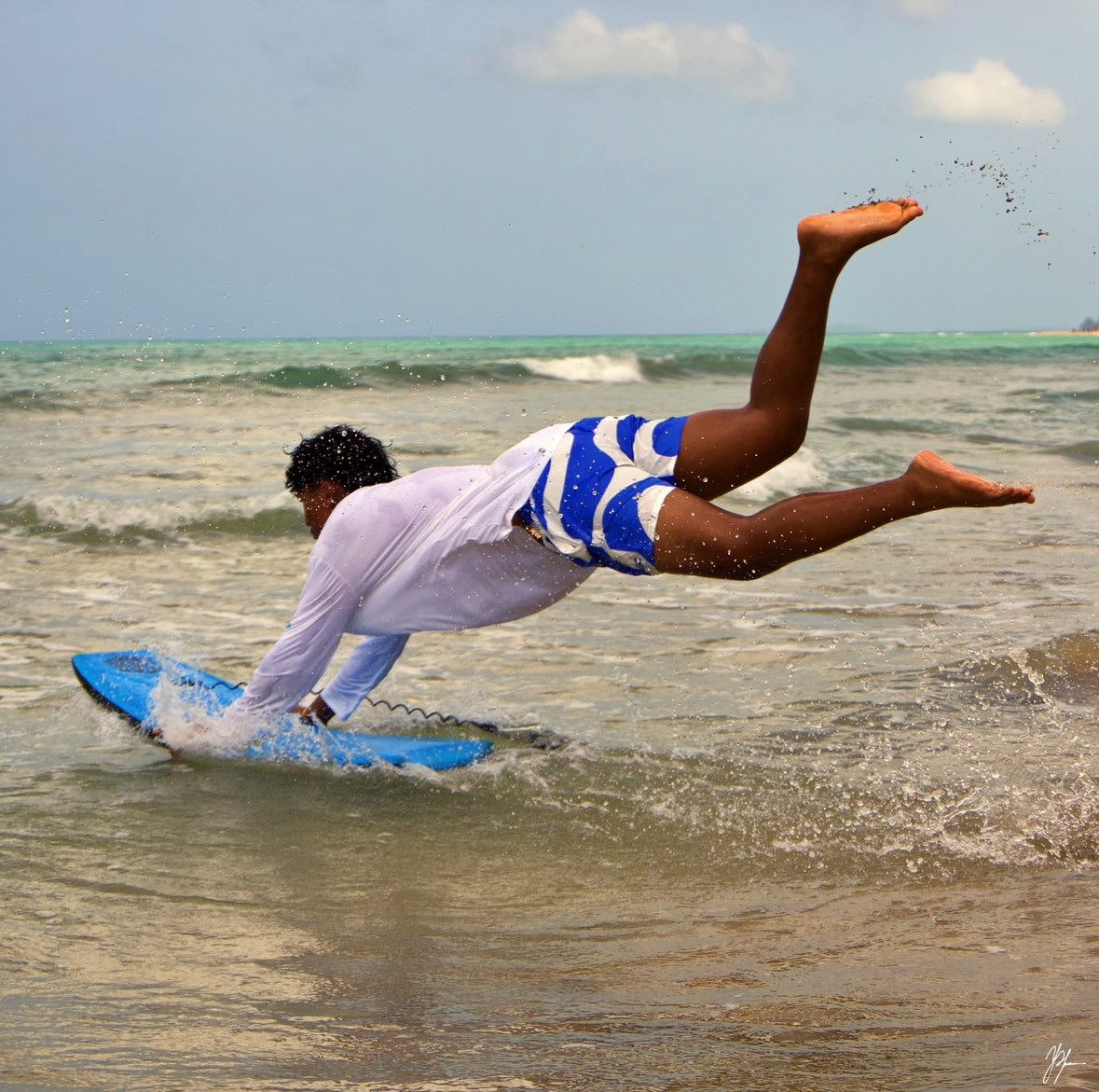 Corto de verano azul D